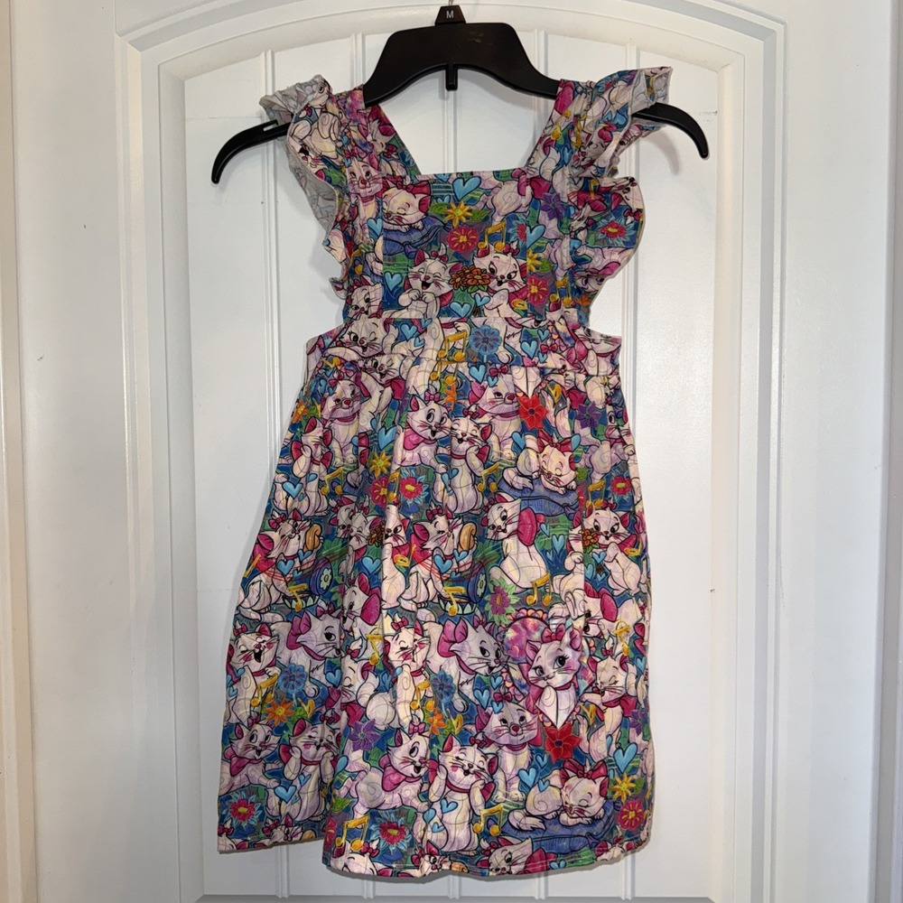 Disney Marie Handmade Dress 4-6x Flutter Sleeves